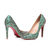 Multiple color rhinestone pump