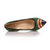 Green suede leather rivet pointed head pump