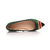 Green suede leather rivet pointed head flat