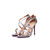 Silver leather tie pump sandal