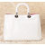 Diorissimo White Nappa Leather Handle Bag