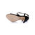 Black patent leather pump sandal