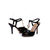 Black patent leather pump sandal