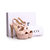 Beige patent leather platform pump sandal