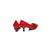 Red patent leather pointed head pump