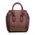 Heroine Claret leather rivets handle bag