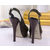 fabric platform slingback pump sandals