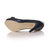 Dark blue quilting leather pump