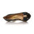 black quilting patent leather bow-tie peep toe pump