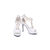 White leather metal rings sandal