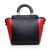 Black & Red leather handle bag