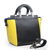 Black & Yellow leather handle bag