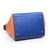 Blue & Orange Leather handle bag