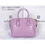 Purple croco leather antigona handle bag