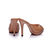 Beige patent  leather pump slipper