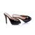 Black patent leather pump slipper