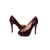 Patent leather peep toe platform pump