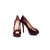 Patent leather peep toe platform pump