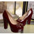 patent leather peep toe platform pump