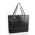 Black leather tote