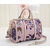 Flower pattern fabric boston bag