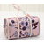 Flower pattern fabric boston bag