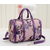 Flower pattern fabric boston bag