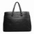 Black Real Cowhide Leather Handle Bag