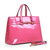 Pink Real Pattern Leather Handle Bag