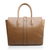 Beige leather handle bag