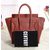 Luggage Micro Top Handle Tote Reddish Brown