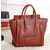 Luggage Micro Top Handle Tote Reddish Brown