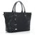 Black Leather Top Handle Tote