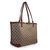 Fabric Leather Trim Tote Bag