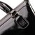 Black soft patent leather tote