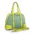 Green denim zipper tote