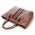 Brown Leather center calf hair detail Tote