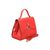 Red Leather Flap Handle Bag