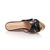 Black patent leather platform slipper