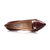 Claret patent leather pointed head pump