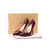 Claret patent leather pointed head pump