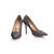 Pewter fabric pointed head pump