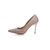 Light gold fabric pointed head pump