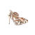 Golden leather platform pump sandal