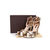 Golden leather platform pump sandal