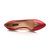 Red leather V collar pump