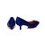 Blue Rhinestone point head pump