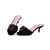 Black rhinestone satin slipper