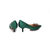 Green satin vintage pump