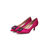 Fuchsia Rhinestone point head pump